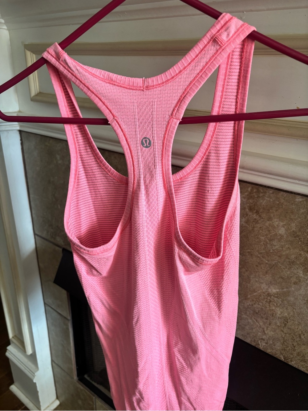 lululemon athletica Pink Ribbed Racerback Tank Top
